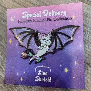 Creepy Cute Pastel Bat Enamel Pin
